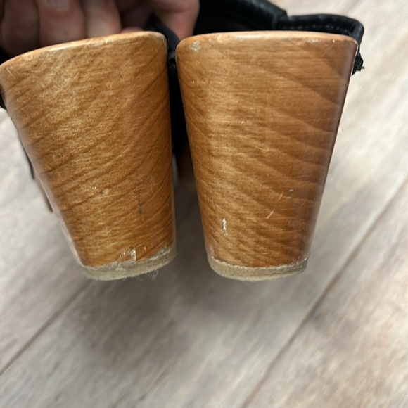 NO. 6 STORE Wooden Leather CLOGS with Tassels Size 37 handmade by Sven - Picture 8 of 16